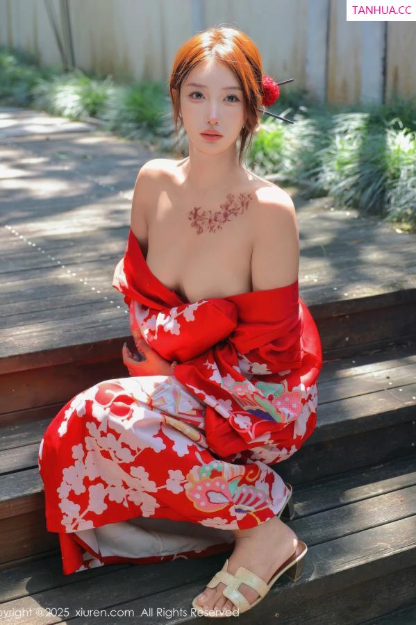   [XiuRen]高清写真图 2025.08.22 No.10683 金允希Yuki 红色和服第26张图片